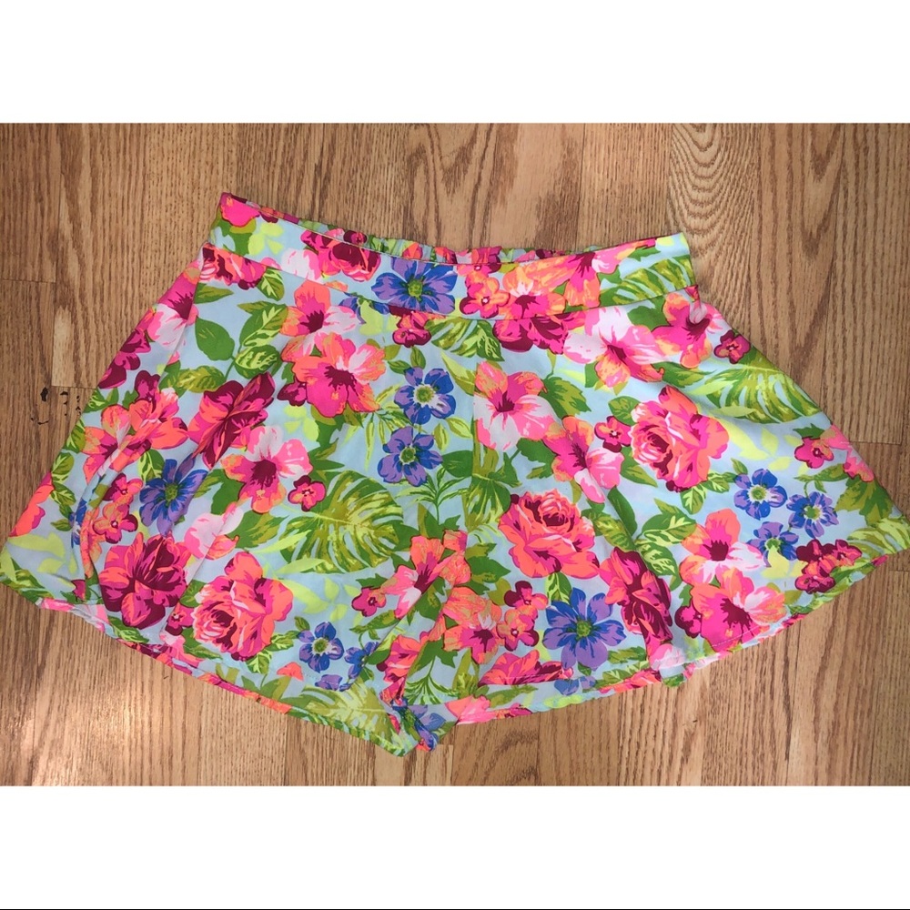 Charlotte Russe tropical neon shorts